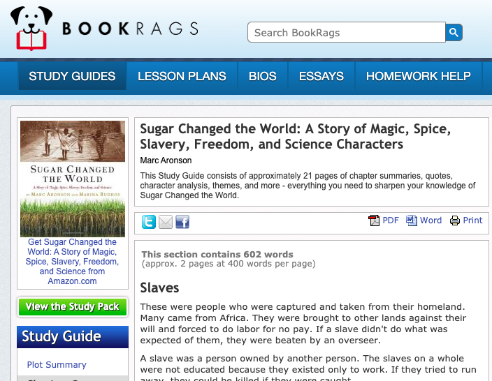 Sugar Changed the World: A Story of Magic, Spice, Slavery, Freedom, and Science Characters Sugar Changed the World: A Story of Magic, Spice, Slavery, Freedom, and Science Characters