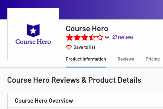 Course Hero Overview Course Hero Overview