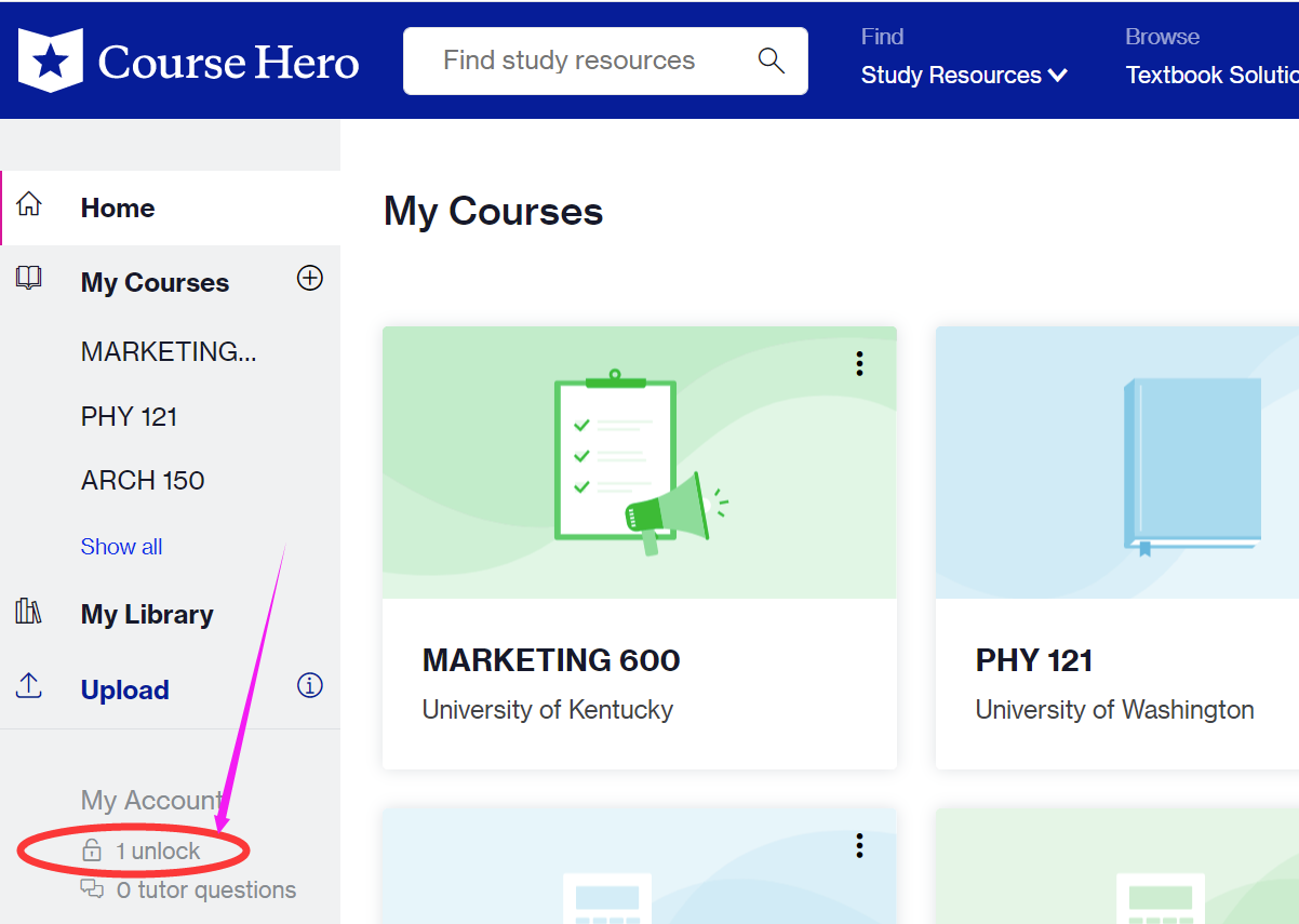 如何查看coursehero还剩下多少个可下载文档? 如何查看coursehero还剩下多少个可下载文档?
